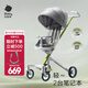 babycare折學(xué)大師推車(chē)新生兒嬰兒車(chē)0-3歲用折疊可坐可躺帶減震遛娃神器 A3輕便四輪推車(chē)【時(shí)光銀】
