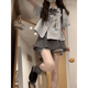 學(xué)院風(fēng)獨特絕美小套裝裙子俏皮活潑襯衫百褶裙兩件套女裝夏日漂亮 條紋襯衫+半身裙 收藏加購優(yōu)先發(fā) S 建議95斤以?xún)? title=