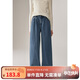 ELLE KIDS女童秋款泡芙牛仔褲子休閑直筒時(shí)尚百搭顯瘦萊賽爾柔軟刺繡長(cháng)褲
