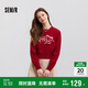 森馬（Semir）毛衣女短款蝴蝶結(jié)少女感2025春季圓領(lǐng)正肩套頭衫顯瘦109125107005