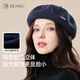 玖慕（JIUMU）純羊毛女士貝雷帽保暖帽子女秋冬季百搭女款畫(huà)家帽冬天女生蓓蕾帽