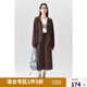 獨束大碼女裝新復古回潮開衫衛(wèi)衣時尚套裝秋季微胖百搭衛(wèi)衣+半身裙 板栗棕-衛(wèi)衣 L (尺碼：2) (尺碼：2)