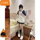 棉致美式復古連帽衛衣女秋冬季2025新款小個(gè)子撞色寬松休閑上衣外套 白灰色【3310常規高品質(zhì)28】 L 100-115斤