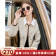 百圖betu女裝秋季新款短外套ins風短款雙排扣小香風外套女2309T99 杏色 M