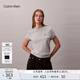Calvin KleinJeans25春夏女士刺繡字母休閑ck凈色純棉圓領(lǐng)短袖T恤47A219G