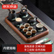 京東京造茶具整套 套裝功夫茶盤(pán)茶臺煮茶壺黑陶手繪提梁壺 14件家用茶具