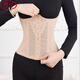 浪莎（LangSha）束腰收腹帶女束身健身護腰帶運動(dòng)訓練瘦身大肚子護腰神器夏季透氣 拉鏈款收腹帶【優(yōu)雅膚】 L (95-120斤)