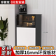 珍首炫【包安裝】餐邊柜一體靠墻柜子家用茶水柜簡(jiǎn)約輕奢酒柜儲物柜子 【深灰色+白色】長(cháng)60cm