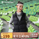 坦博爾羽絨馬甲女短款立領(lǐng)寬松保暖女士背心馬夾TD238006 黑色 185 