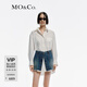 MO&Co.【UPF40+防曬服】春秋襯衫連衣裙高腰牛仔短裙兩件套 本白色 M