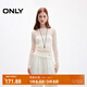 ONLY2025秋季新款辣妹性感蕾絲修身長袖吊帶套裝T恤女|125102014 S00 白色 L (170) 88A