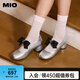 MIO米奧瑪麗珍圓頭蝴蝶結2025秋季新款洛麗塔甜美高跟單鞋女鞋 銀色 36 (230mm)