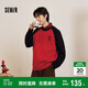 森馬（Semir）毛衣男25春絨感紅色針織衫撞色新年紅品套頭毛衫潮109125107101