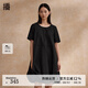 播氣質(zhì)花苞裙女商場(chǎng)同款小個(gè)子中長(zhǎng)款小眾設(shè)計(jì)感連衣裙BDR2LD1691 K40玄黑 S