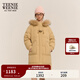 Teenie Weenie小熊女裝時(shí)尚冬季簡(jiǎn)約風(fēng)學(xué)院風(fēng)大毛領(lǐng)羽絨服外套長(cháng)款 卡其色 S (160)