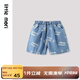 little moriLittle mori小森林寶寶休閑時(shí)尚短褲兒童中小童牛仔短褲 牛仔淺藍 110 cm