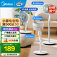 美的（Midea）空氣循環(huán)扇電風(fēng)扇家用搖頭臺式桌面兩用小電扇臥室低噪臺扇循環(huán)扇【25年全新升級】 【三種高度 臺立兩用】24TS