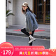 德瑪納（dme）牛仔外套女春季新款運動(dòng)潮流顯瘦休閑上衣 B款牛仔藍 M