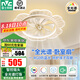 雷士（NVC）風扇燈客廳吊扇隱形餐廳現(xiàn)代歐式簡約 荷花【全光譜】42W丨智控搖頭
