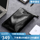 法萊阿瑪尼（FALAMAONE）真皮手包男商務休閑男士手拿包軟頭層牛皮手拎包大容量手腕信封包 黑色大號XF601【30*20cm】