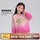 左西女童衛(wèi)衣2025新款秋季洋氣兒童秋裝女孩打底衫上衣服 粉色 160