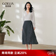 歌莉婭 秋季新品  波點(diǎn)茶歇連衣裙  108L4K620 20D白底黑點(diǎn) M