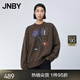 JNBY/江南布衣春秋衛(wèi)衣龍年限定印花女圓領落肩袖通勤風5O1413100 900/棕色系彩色混雜 M