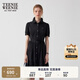 Teenie Weenie小熊女裝連衣裙2025夏季新款簡(jiǎn)約通勤商務(wù)氣質(zhì)襯衫裙 黑色 M