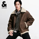 杰克·瓊斯（JACK&JONES）男裝春季新款棉服百搭保暖日常通勤翻領(lǐng)毛領(lǐng)外套225409036 E08深棕色 M （175）