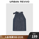 UR2025春季新款女裝復古休閑蝴蝶結無袖牛仔襯衫UYU850007