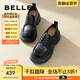 百麗（Belle）百搭牛津鞋女通商場同款通勤厚底小皮鞋B1Q1DCM4 黑色 38 (240mm)