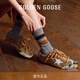 Golden Goose【七夕禮物】Golden Goose男女True-Star雙色鞋帶內(nèi)增高臟臟鞋 棕色（女款） 36