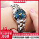 進(jìn)口機芯！金仕盾（JSDUN）手表 男新款全自動(dòng)機械表時(shí)尚鎢鋼男表防水商務(wù)女表情侶表女士男士手表 女神之選間金藍面女表