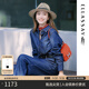 歌力思（ELLASSAY）2025早秋新款棉麻牛仔復古做舊紐扣休閑長袖襯衫女EWB363N00300 深牛仔藍襯衫 XS