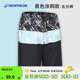迪卡儂男速干可下水泳褲短褲溫泉褲沖浪褲防尷尬情侶OVOM 黑色涂鴉（五分褲） 3XL