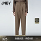 江南布衣（JNBY）秋季休閑褲女錐形褲子簡約純色寬松通勤長褲鉛筆褲5N8E10230 216/臘粉駝色 M