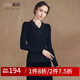 美標(biāo)女秋冬長(zhǎng)袖棉質(zhì)打底衫百搭可外穿蕾絲修身蠶絲新款內(nèi)搭上衣春 黑色（針織打底衫） 均碼