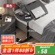 風(fēng)行天下床邊電腦桌臥室家用滑輪可移動(dòng)桌子升降床上學(xué)習寫(xiě)字桌懶人辦公桌 【雙檔條】黑色（40+20）*40cm