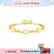 周大生福祿連連葫蘆手鏈純銀S925國潮玉髓手飾高級感七夕禮物女