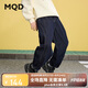 馬騎頓（MQD）男童秋季新款學(xué)院風(fēng)休閑百搭長褲中大童牛仔褲 原牛仔色 140
