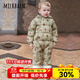 Milkbarn【三防】秋冬嬰兒連體羽絨服寶寶衣服保暖外出連帽哈衣 深秋松果 90 cm(18-24月-參考身高80-90cm)