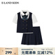 E·LAND KIDS藤校少女童裝女童套裝25年夏季新品蝴蝶結(jié)襯衫短裙 Navy藏青色/59 165/M 均碼
