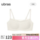 ubras新品舒服蕾無(wú)尺碼低領(lǐng)布丁杯背勾性感蕾絲防竄文胸女士?jī)?nèi)衣燕麥奶