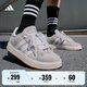 adidas「面包鞋」GRAND COURT BASE 00s休閑低幫板鞋男女阿迪達斯   淺灰/白色/樹脂黃   40