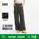 森馬（Semir）[商場(chǎng)同款]休閑褲女工裝褲夏季2025半松緊腰闊腿褲101325127007A