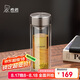 希諾（HEENOOR）雙層玻璃杯男士商務(wù)高檔車載透明水杯辦公家用泡茶杯子X(jué)N-9103