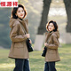 恒源祥紫色大碼短風(fēng)衣外套女春秋裝2025新款韓版寬松顯瘦高級感氣質(zhì)外套 卡其色 【春季】【帶內里】 2XL 【建議135-150斤】