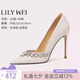 Lily Wei【折桂菱】秋鞋女款2025年單鞋百搭細跟尖頭婚鞋高跟鞋情人節(jié)禮物 米白色【跟高10cm】 36