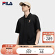 FILA斐樂官方情侶款針織短袖POLO衫2025夏時尚簡約休閑寬松上衣