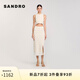 SANDRO【博主同款】2025春夏新款女裝繡花針織開衫上衣SFPPU02567 淡褐色 M